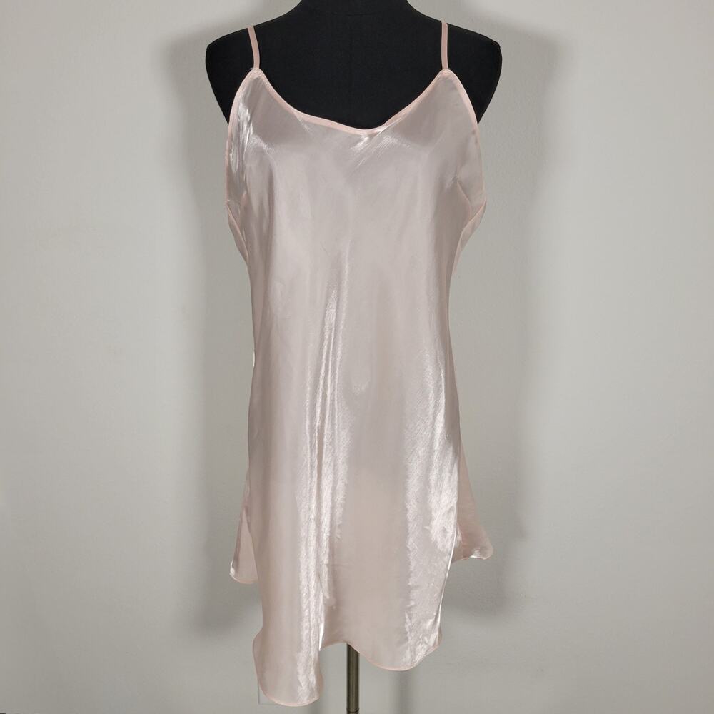 Victoria’s Secret Pink Satin Slip Chemise Quiet Luxury Capsule Wardrobe Coquette